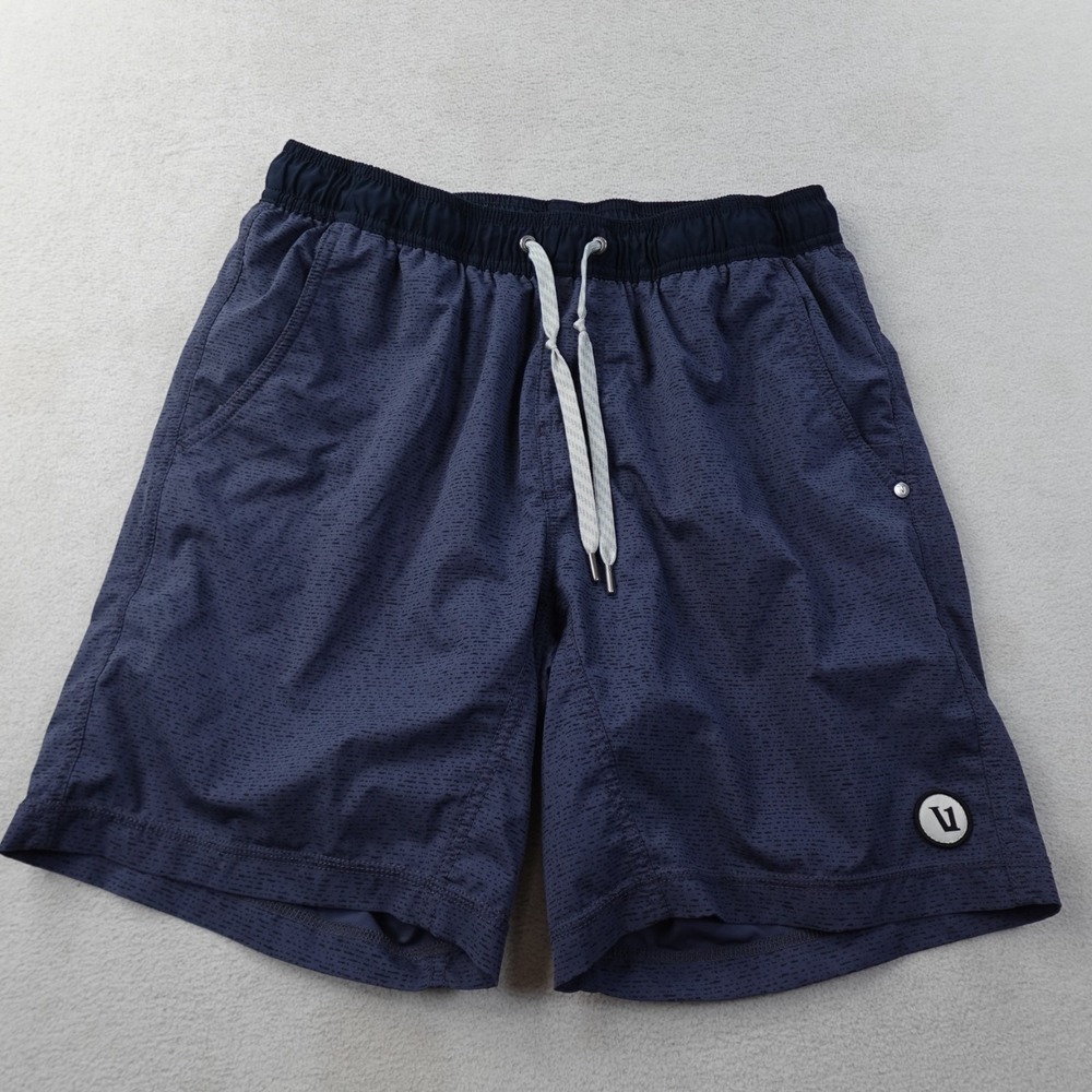 Vuori Kore Shorts Mens Medium Navy Blue 8" Lined Athletic Running V302